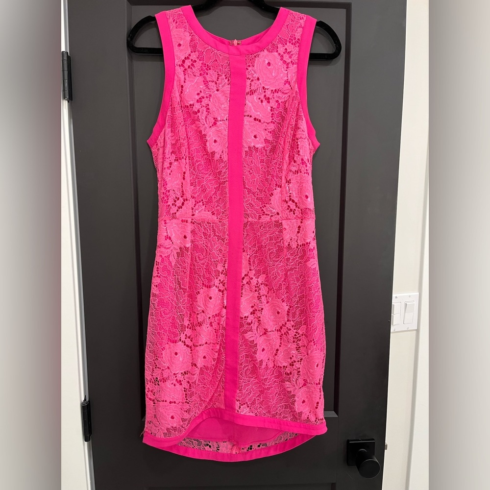 Adelyn Rae pink lace dress